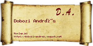Dobozi András névjegykártya