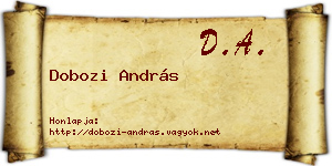 Dobozi András névjegykártya